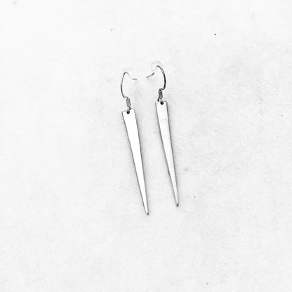 Silver Fork Tine Drop Earrings, Reclaimed Silverware Earrings, Vintage Fork Jewelry