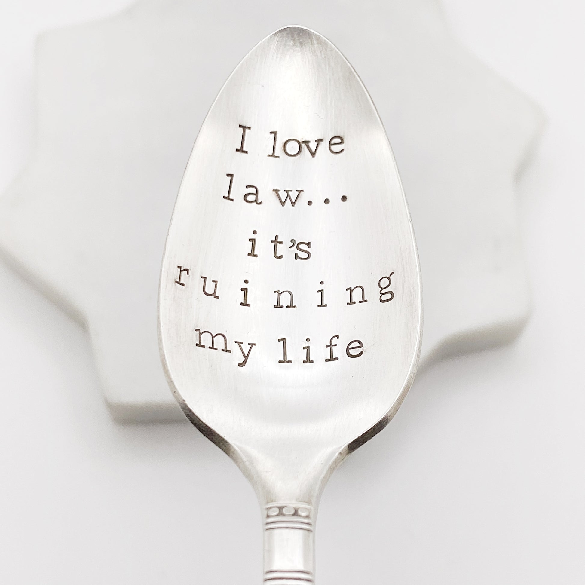 I Love You It's Ruining My Life (customizable), Hand Stamped Vintage Spoon, Personalized Spoons callistafaye