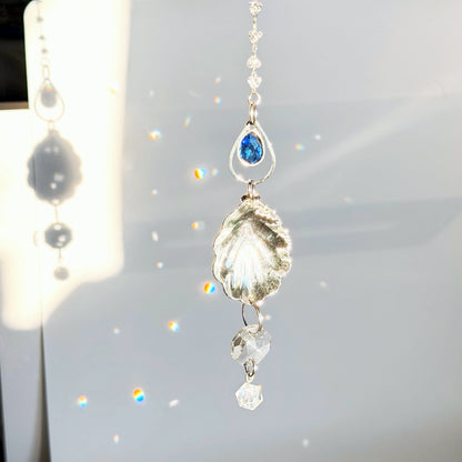 Rainbow Sun Catcher, Small Sun Catcher Crystal, Vintage Silverware Window Ornament