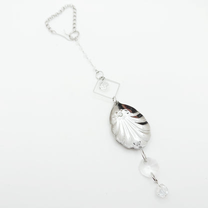 Rose Sun Catcher, Small Sun Catcher Crystal, Vintage Silverware Window Ornament