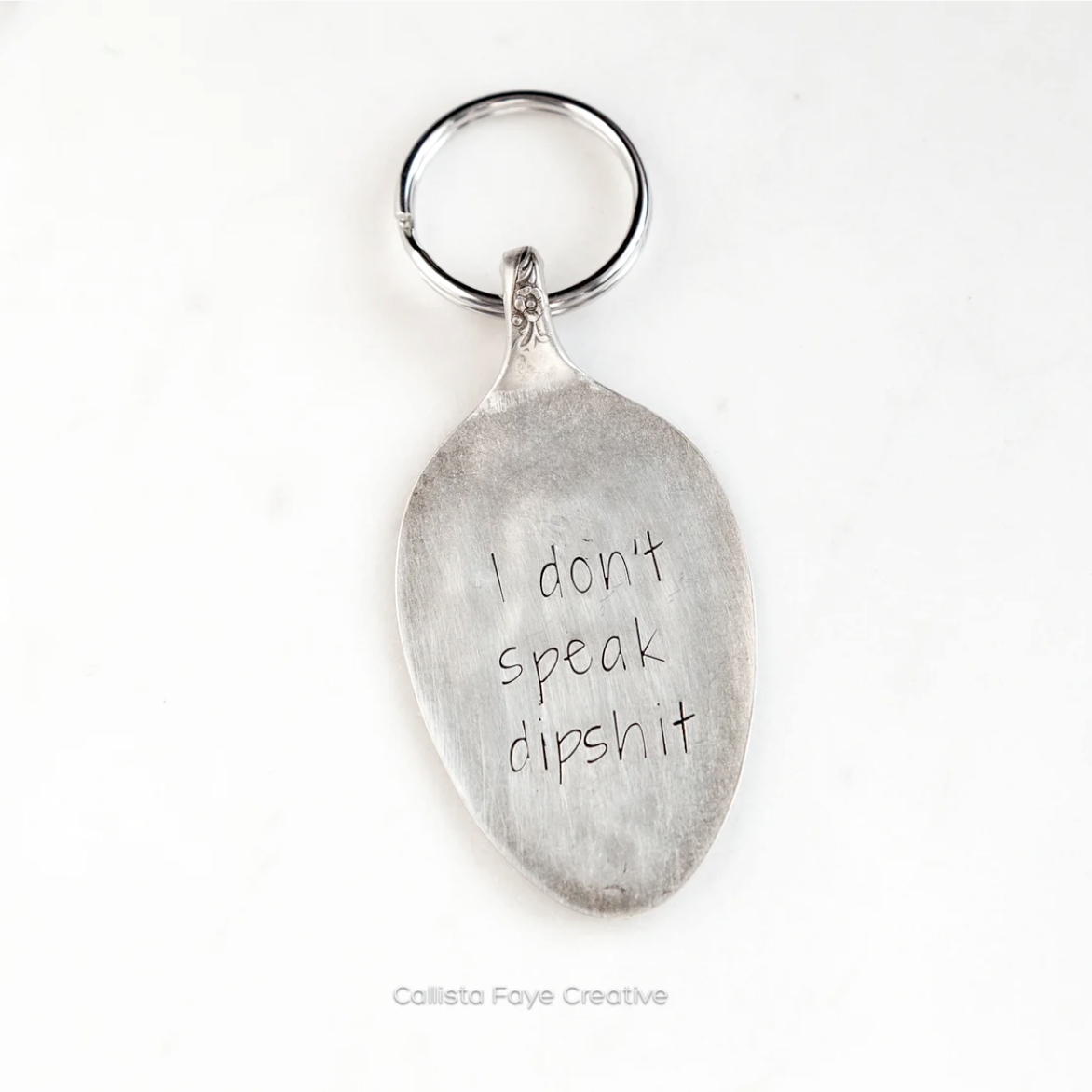 CUSTOM Hand Stamped Vintage Spoon Keychain Keychains callistafaye