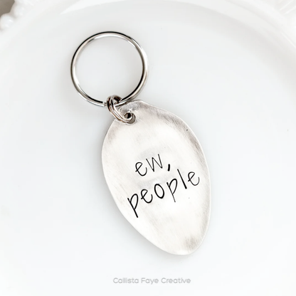 CUSTOM Hand Stamped Vintage Spoon Keychain Keychains callistafaye