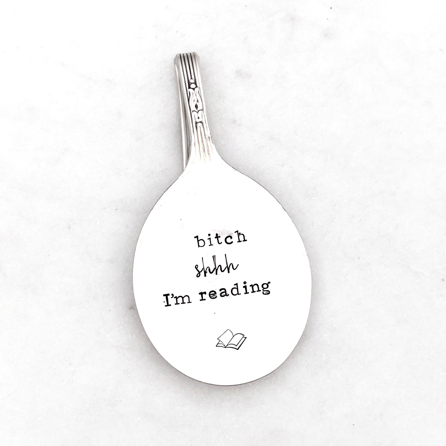 Bitch Shhh! I'm Reading, Vintage Spoon Bookmark Bookmarks callistafaye   