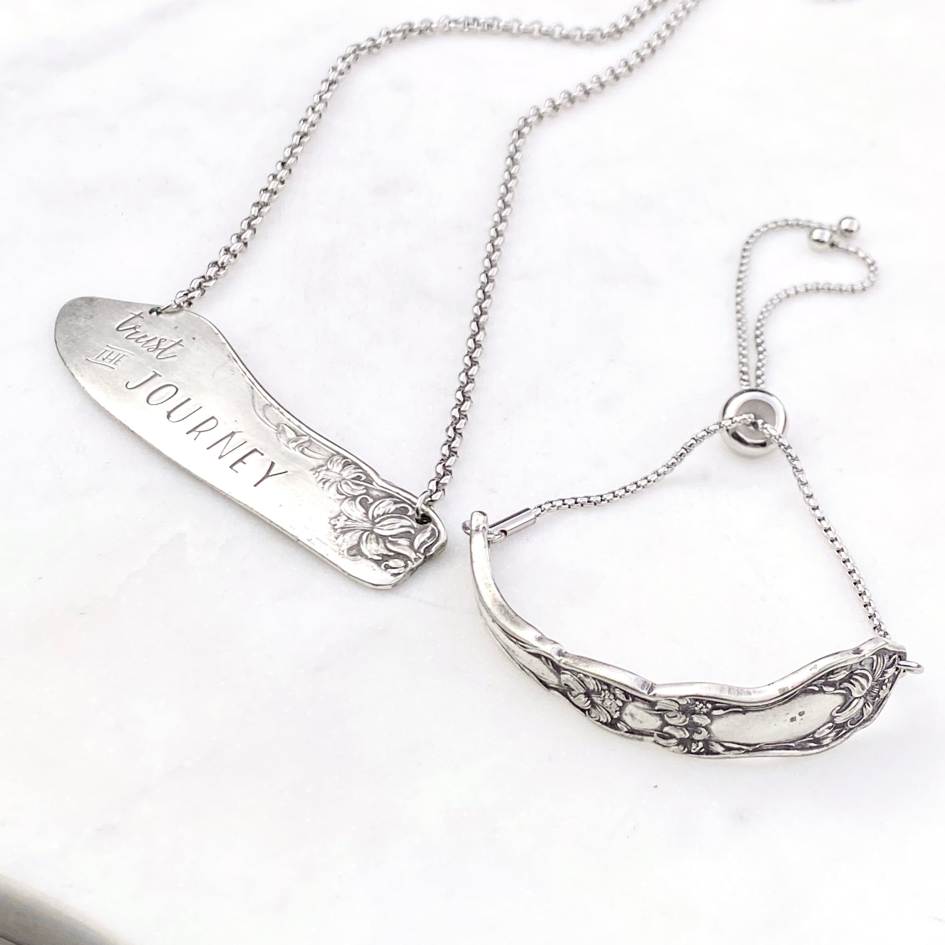 Lily 1908, Butter Spreader Statement Necklace, Vintage Silverware Necklace Necklaces callistafaye   