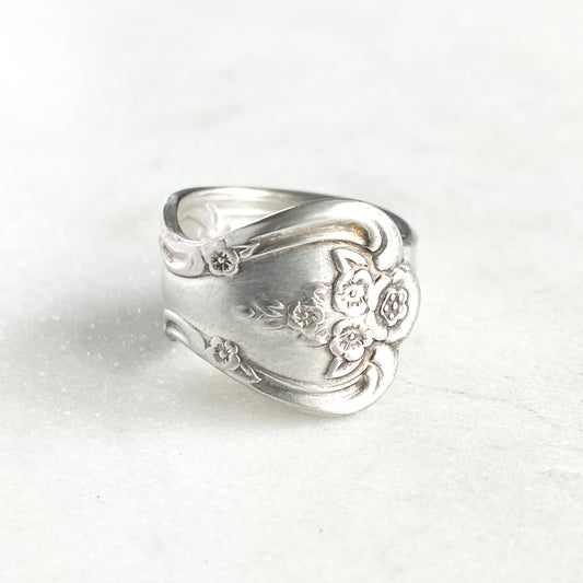 Inspiration Magnolia 1951, Custom Size Spoon Ring, Vintage Silverware Ring Rings callistafaye   