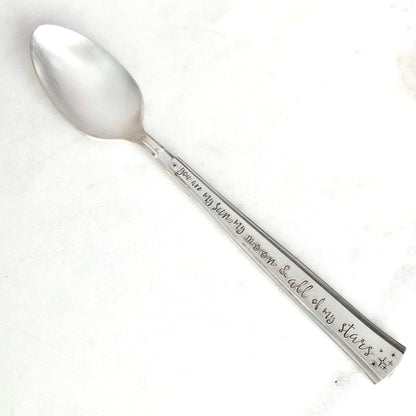 Sun Moon and Stars, New Era 1955, Floating Heart, Vintage Spoon Jewelry Hearts callistafaye   