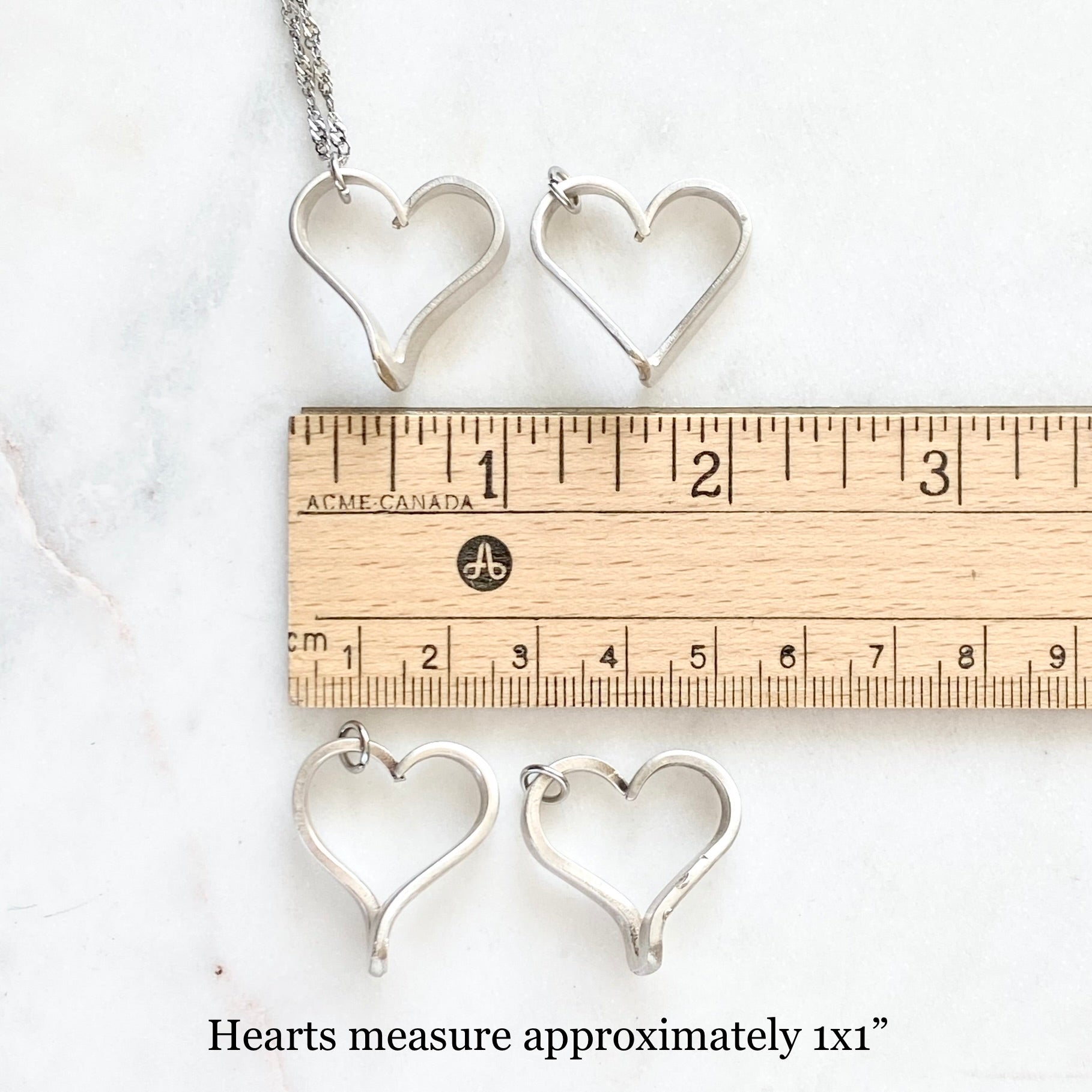 MINI Fork Tine Heart, Mini Floating Heart, Vintage Silverware Jewelry Hearts callistafaye   