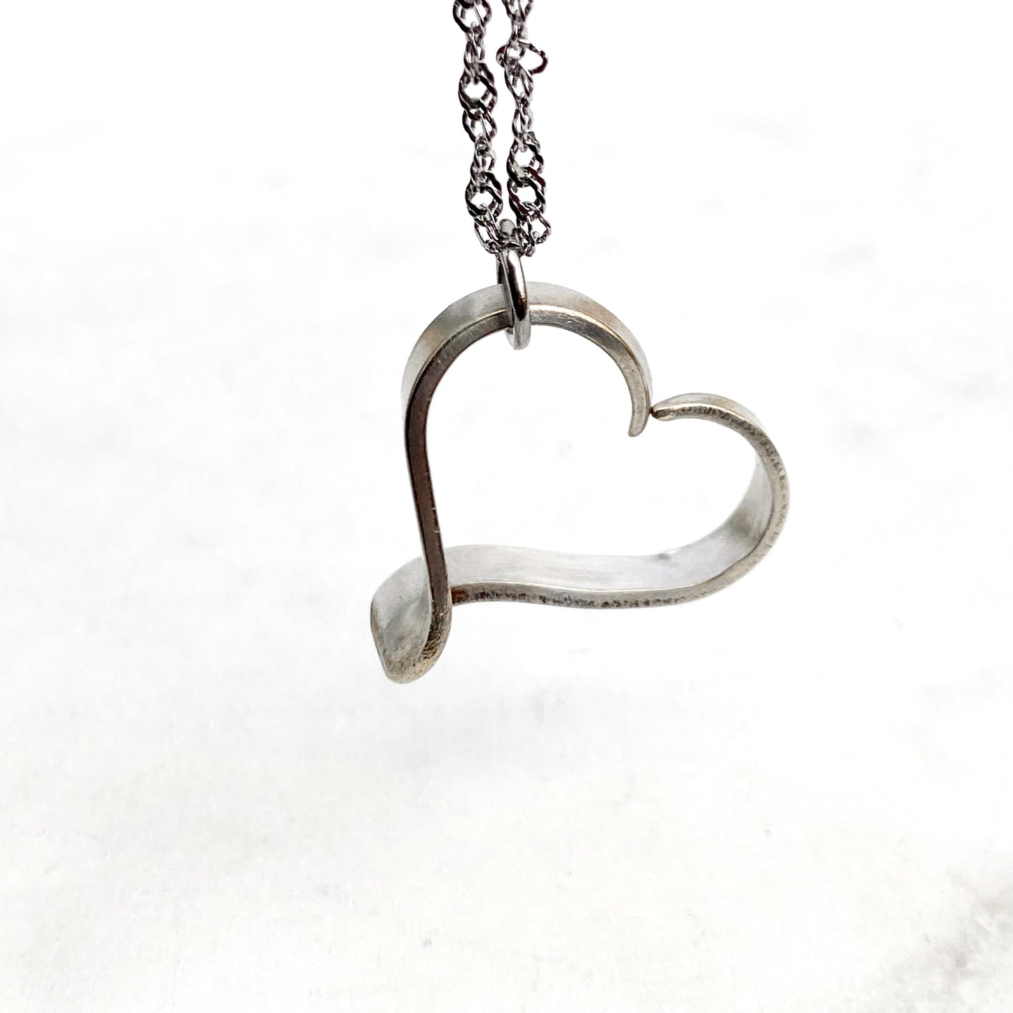 Small Fork Tine Heart, Small Floating Heart, Vintage Silverware Jewelry Hearts callistafaye   