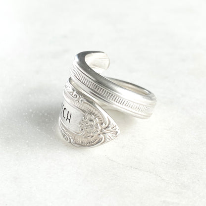 Bad Bitch, Cotillion 1937, Custom Size Spiral Spoon Ring, Vintage Silverware Ring Rings callistafaye   