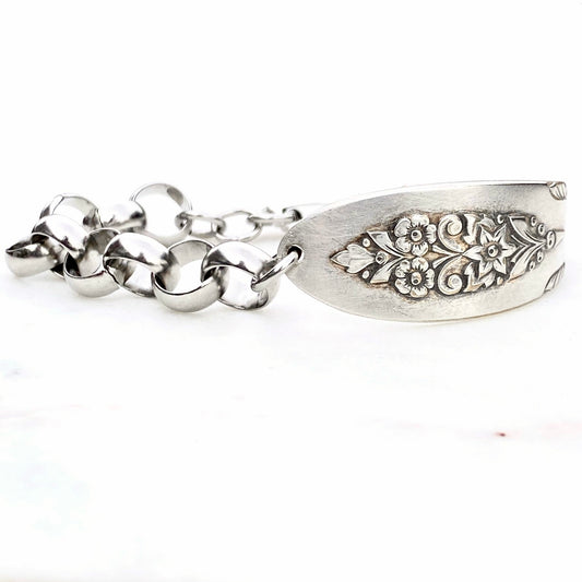 Lady Stuart 1949, Half Chain Bracelet, Vintage Spoon Handle, Antique Spoon Bracelet Bracelets callistafaye   