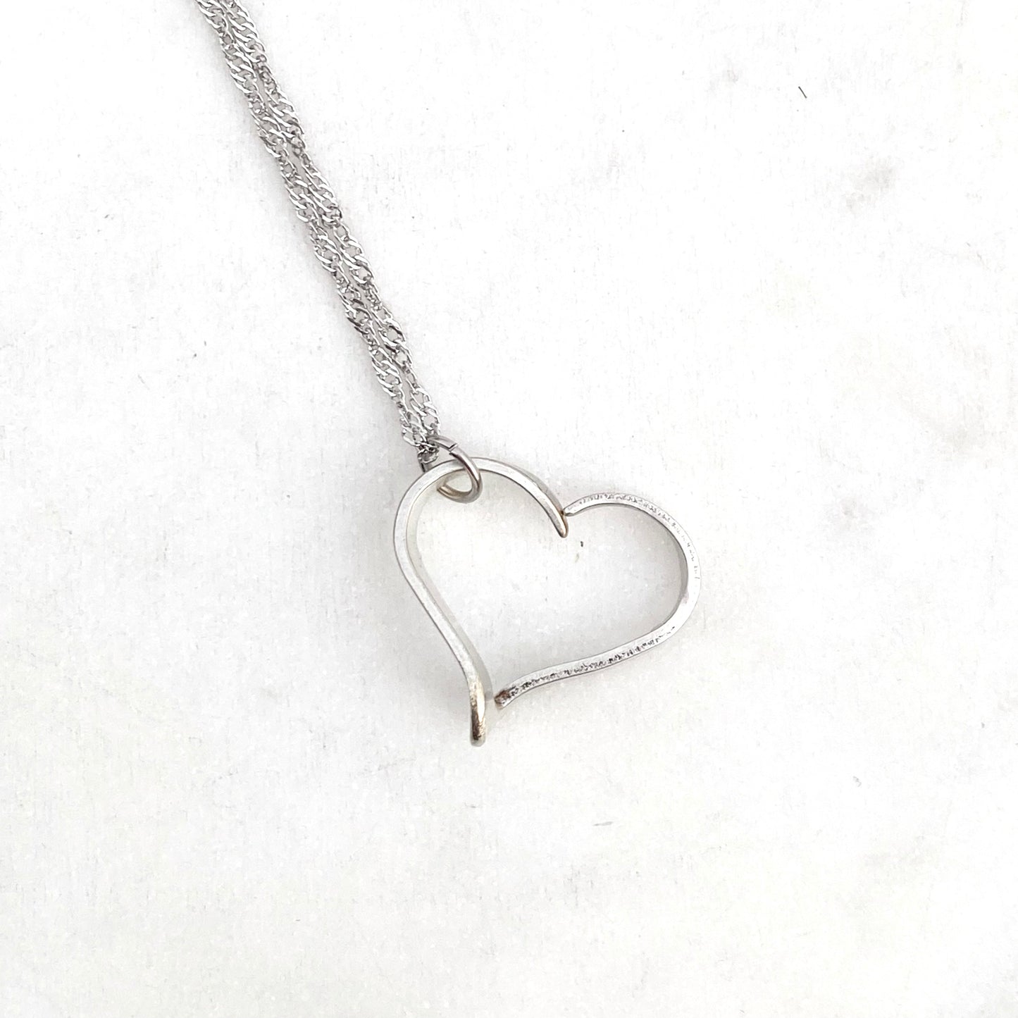 Small Fork Tine Heart, Small Floating Heart, Vintage Silverware Jewelry Hearts callistafaye   