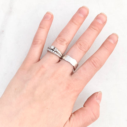 Fork Tine Ring, Hammered Stacking Ring, Reversible Ring Rings callistafaye   