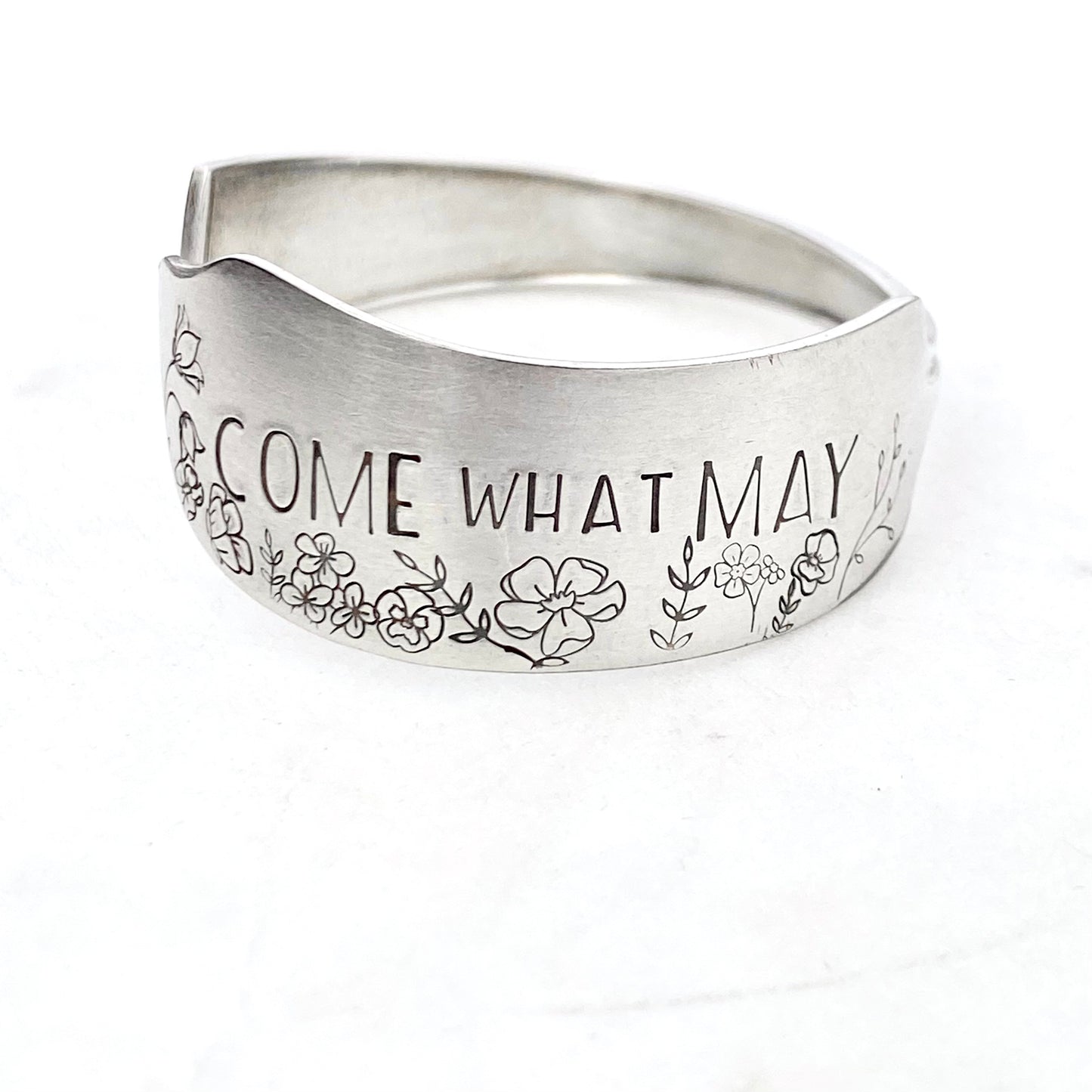 Come What May, George Washington 1913, Cuff Bracelet, Hand Stamped Vintage Spreader Bracelets callistafaye   