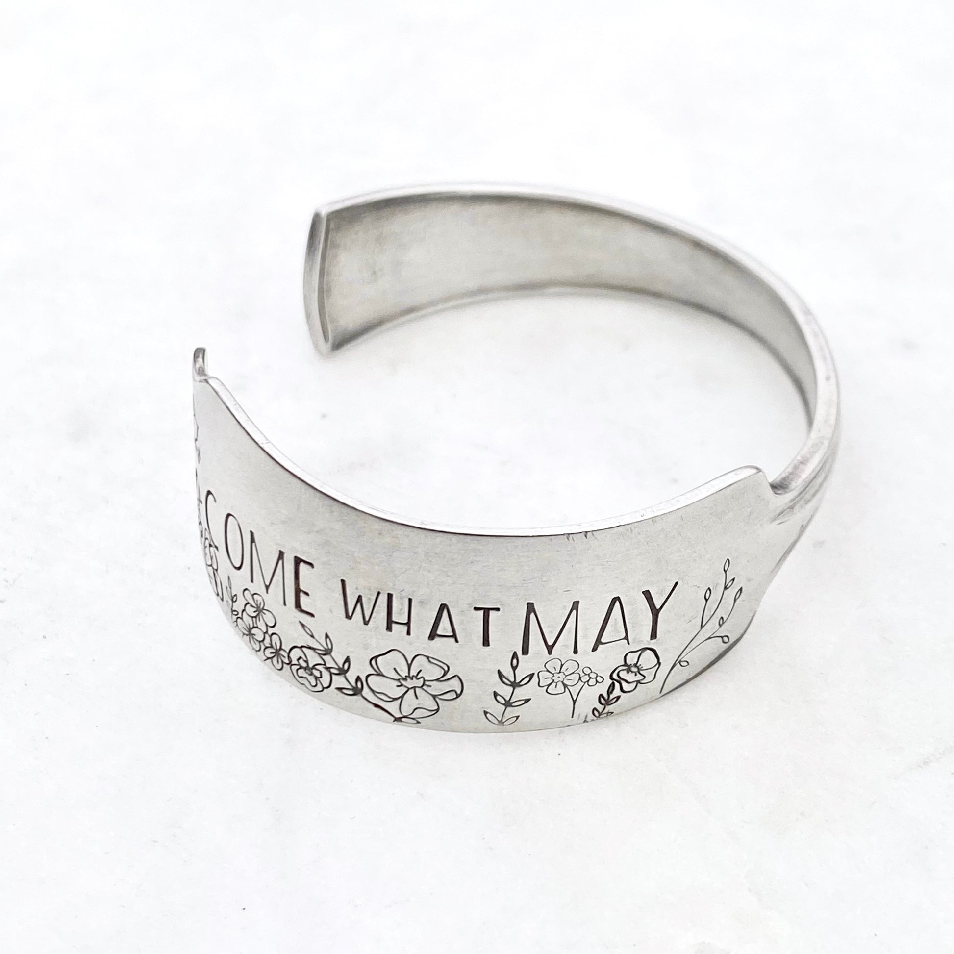 Come What May, George Washington 1913, Cuff Bracelet, Hand Stamped Vintage Spreader Bracelets callistafaye   