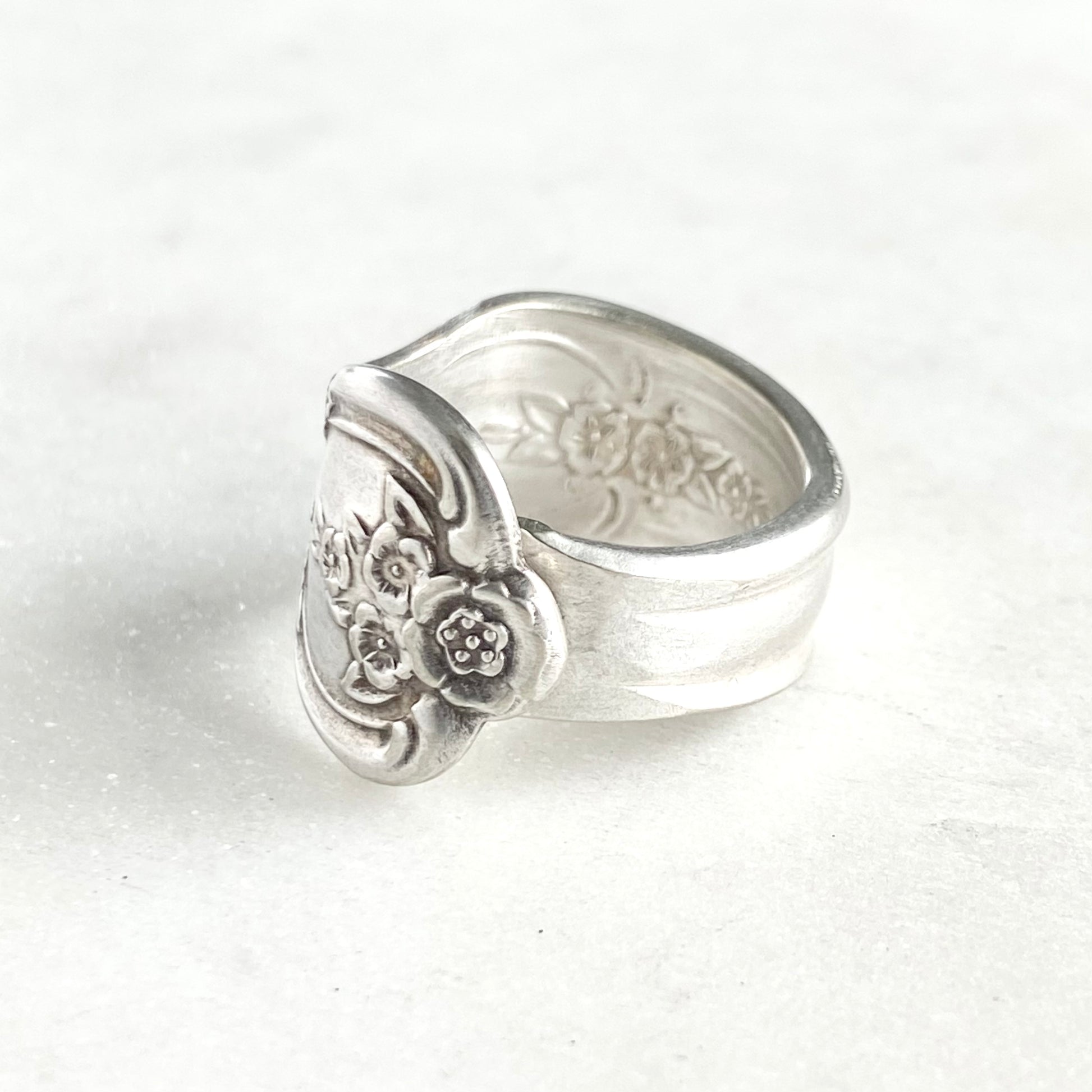 Inspiration Magnolia 1951, Custom Size Spoon Ring, Vintage Silverware Ring Rings callistafaye   