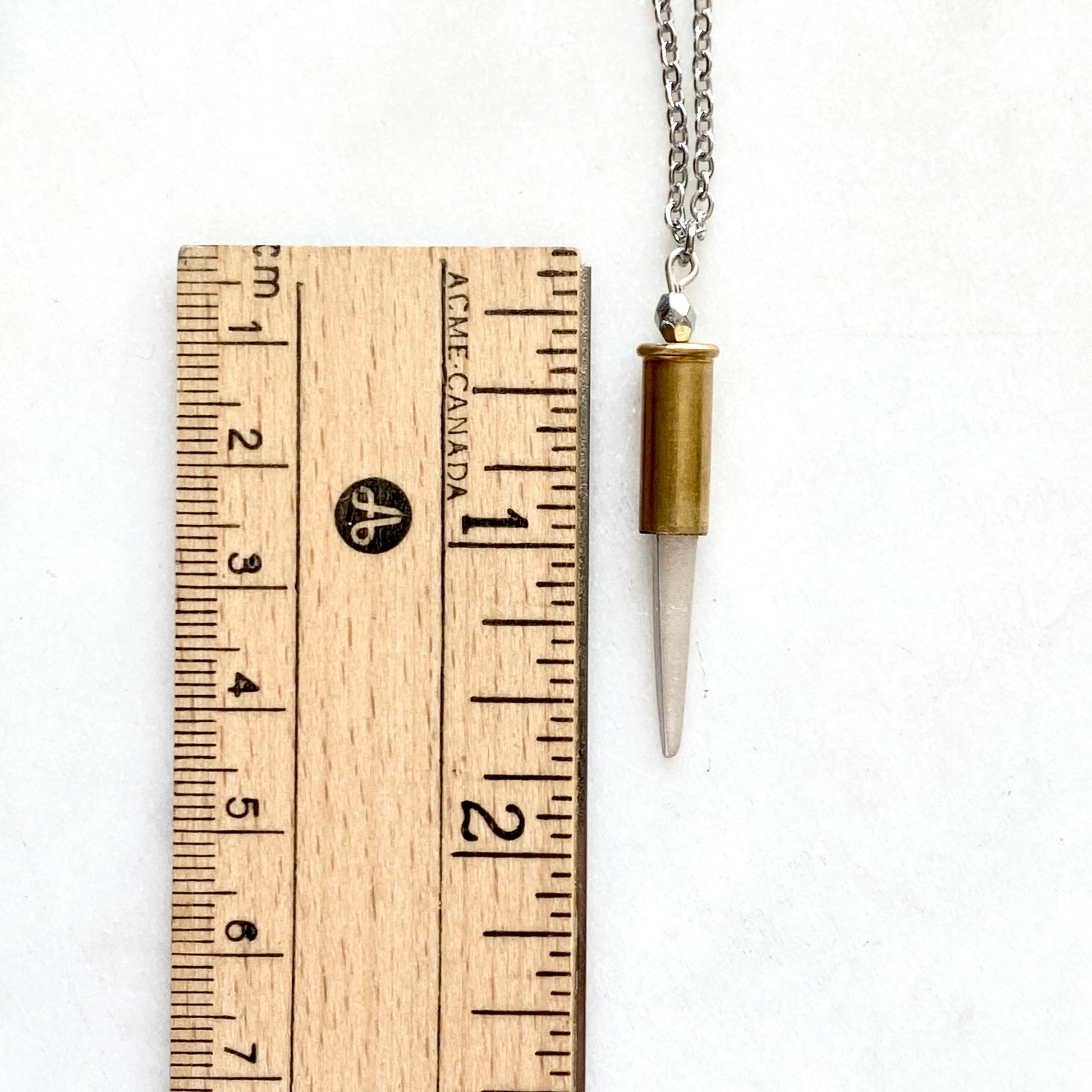 Fork Tine & 22 Casing Necklace, Bullet Shell Pendant, Vintage Silverware Necklace Necklaces callistafaye   