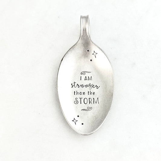 I am Stronger Than the Storm, Trinket Dish, Vintage Spoon Decor Trinket Dish callistafaye   