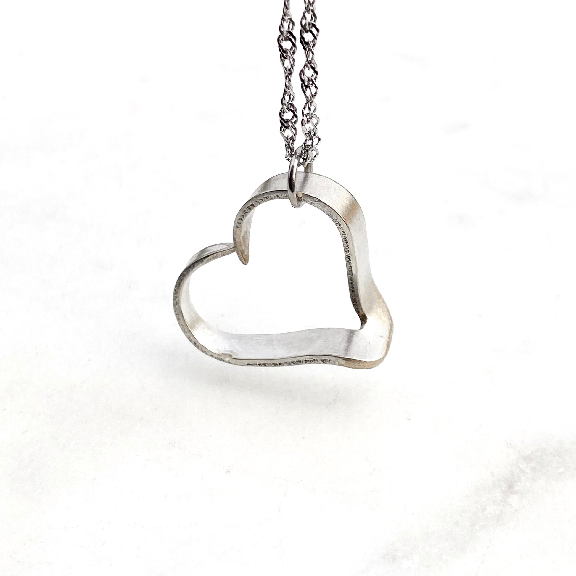 Small Fork Tine Heart, Small Floating Heart, Vintage Silverware Jewelry Hearts callistafaye   