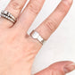 Fork Tine Ring, Hammered Stacking Ring, Reversible Ring Rings callistafaye   