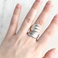 Sugar Tong Claw Ring, Adam 1917, Size 8.5, Spiral Ring, Vintage Spoon Ring