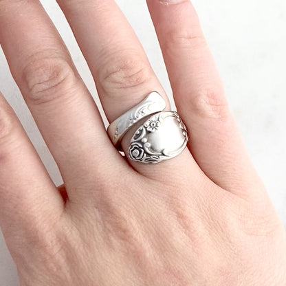 Tiny Ballad Country Lane 1953, Size 6, Demi Spoon Spiral Ring, Vintage Spoon Ring