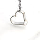 MINI Fork Tine Heart, Mini Floating Heart, Vintage Silverware Jewelry