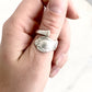 Tiny Heritage 1953, Size 7.5, Demi Spoon Spiral Ring, Vintage Spoon Ring