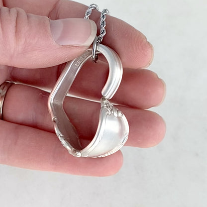 Reflection 1959, Floating Heart, Vintage Spoon Jewelry, 65th Birthday Hearts callistafaye