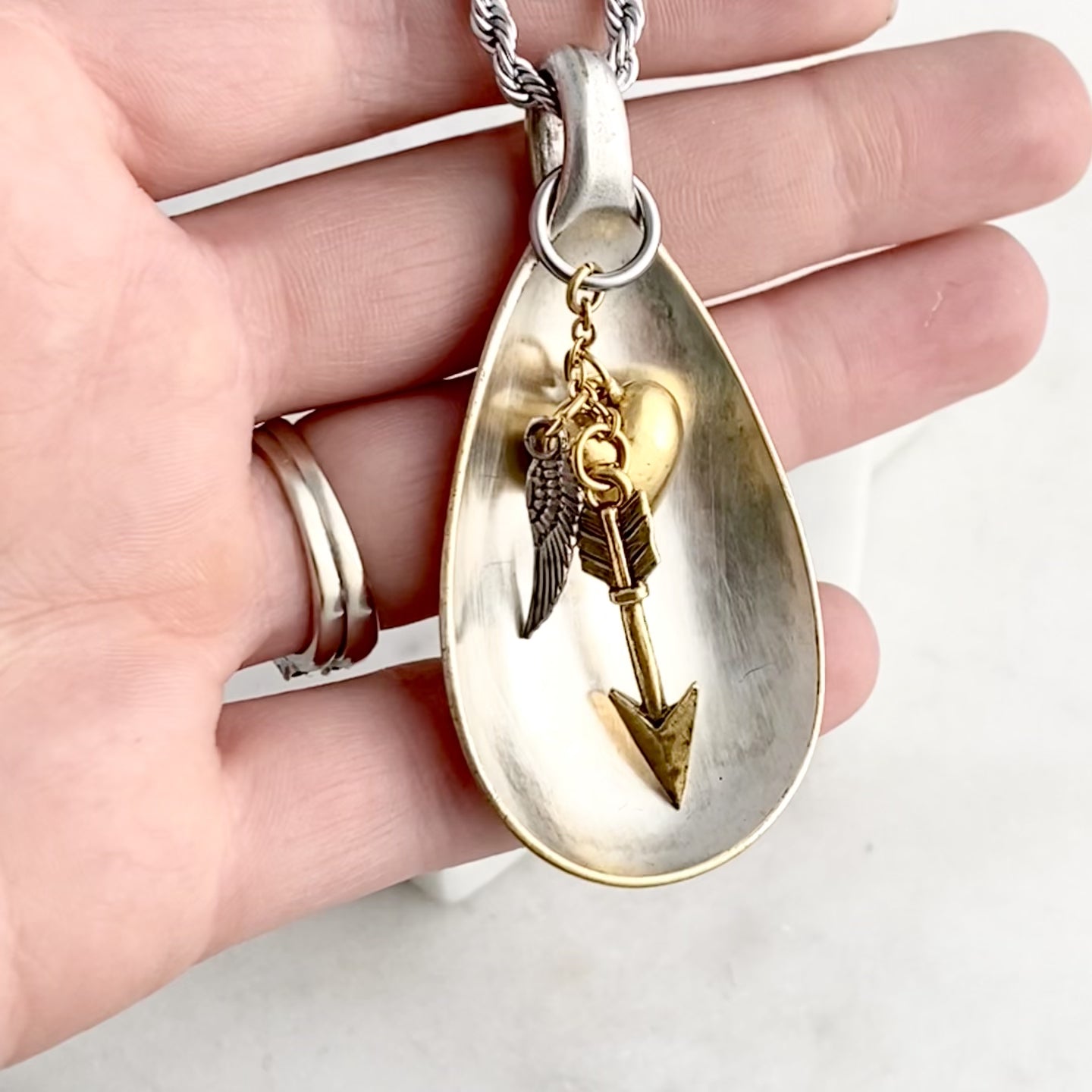 Love in Flight, Spoon Bowl Necklace, Vintage Spoon Jewelry Necklaces callistafaye