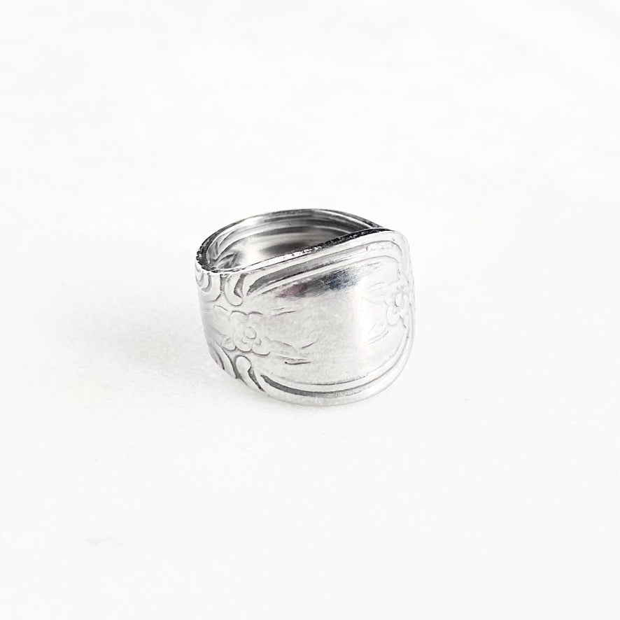 Verona 1997, Size 7.5, Stainless Steel Spoon Ring, Vintage Spoon Ring Rings callistafaye   