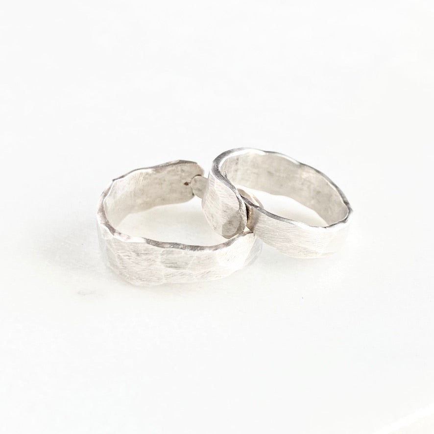 Fork Tine Ring, Hammered Stacking Ring, Reversible Ring Rings callistafaye   
