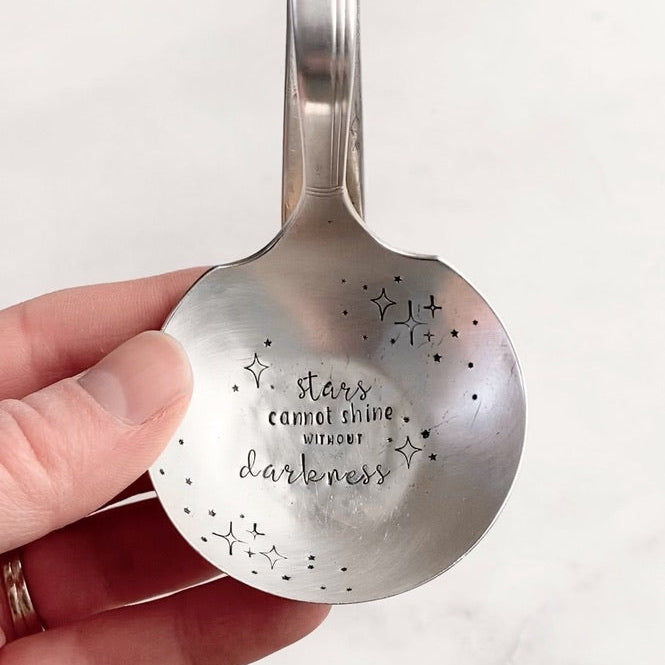 Stars Cannot Shine Without Darkness, Caprice 1937, Ladle Trinket Dish, Vintage Spoon Decor Trinket Dish callistafaye   