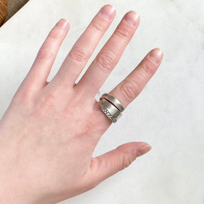 Brittany Rose 1948, Size 8, Spiral Ring, Vintage Spoon Ring Rings callistafaye   