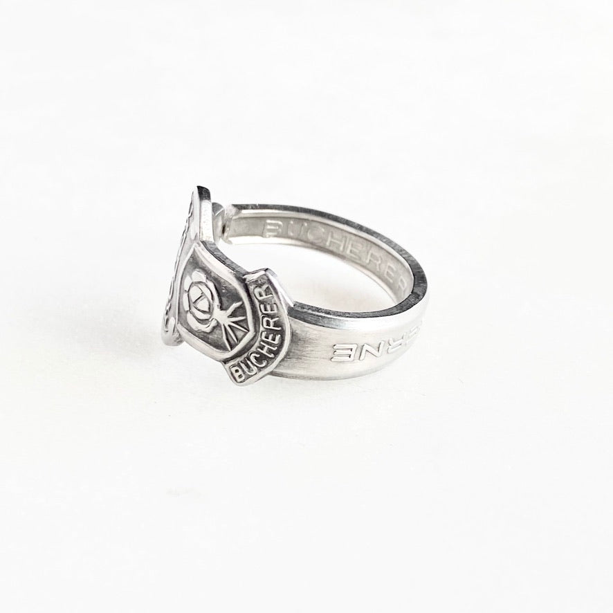 Rolex Spoon Ring, Size 9.5, Rolex Tree, RARE Vintage Spoon Ring, Stainless Steel Spoon Ring Rings callistafaye   