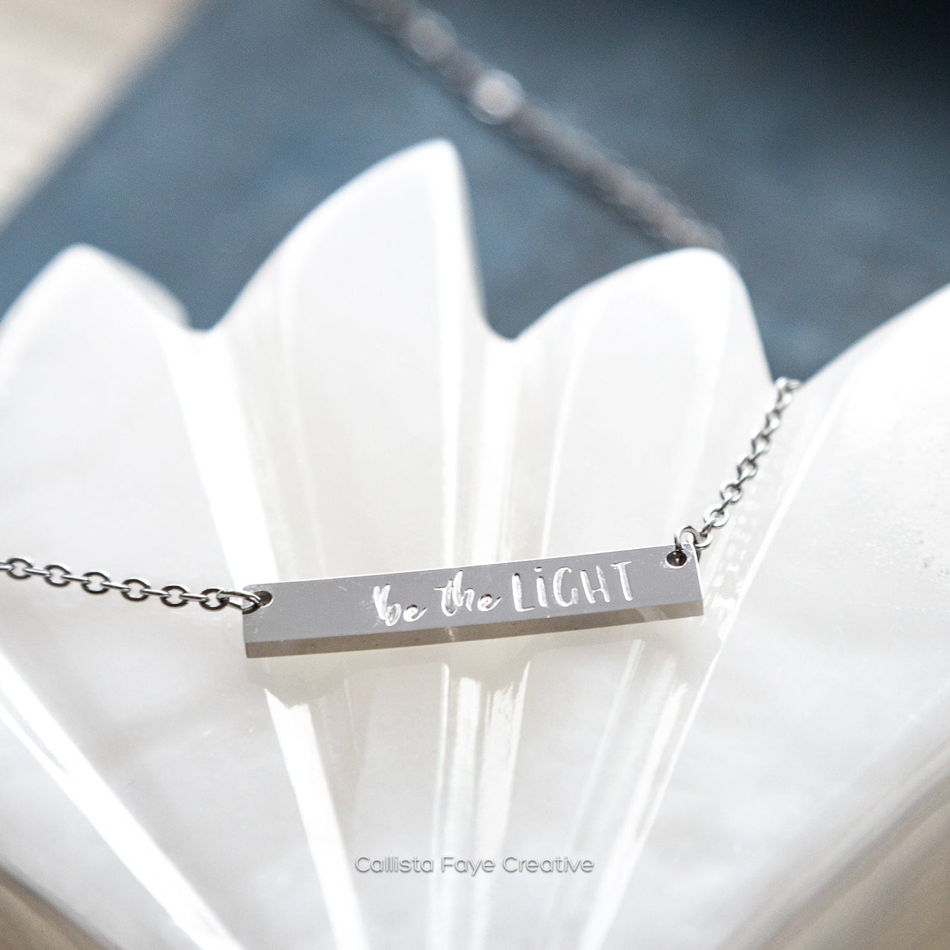 Sterling Silver Bar Necklace Hand Stamped Personalized – Sienna Grace