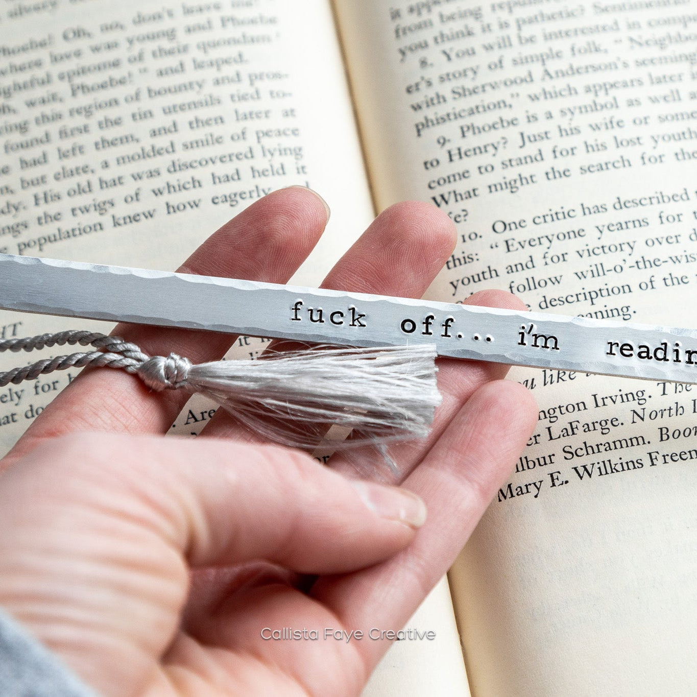 Fuck Off... I'm Reading, Skinny Hand Stamped Bookmark Bookmarks callistafaye   