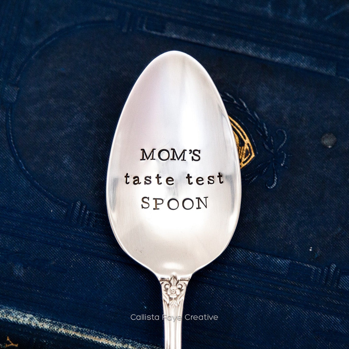 Mom's Taste Test Spoon, Hand Stamped Vintage Spoon Spoons callistafaye   