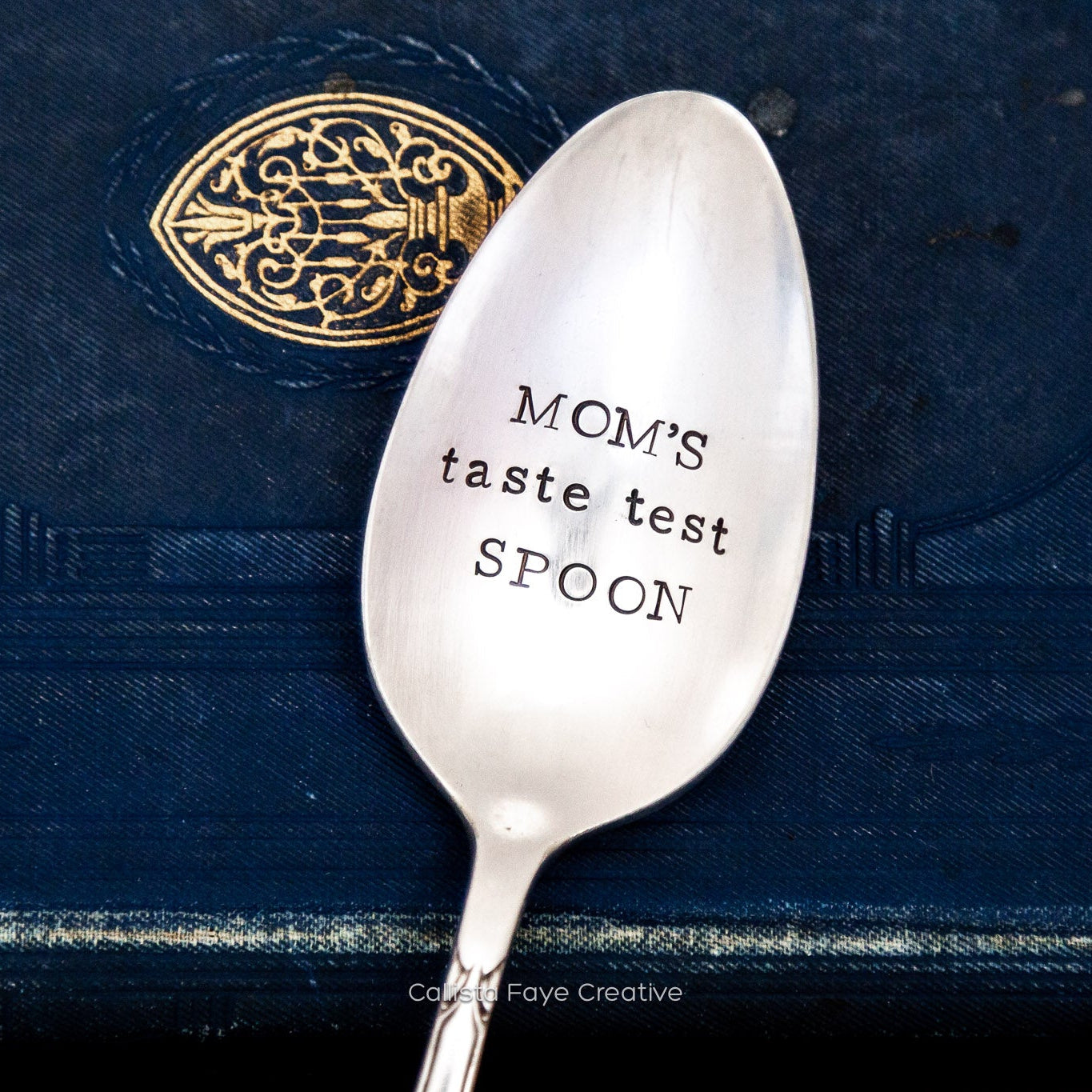 Mom's Taste Test Spoon, Hand Stamped Vintage Spoon Spoons callistafaye   