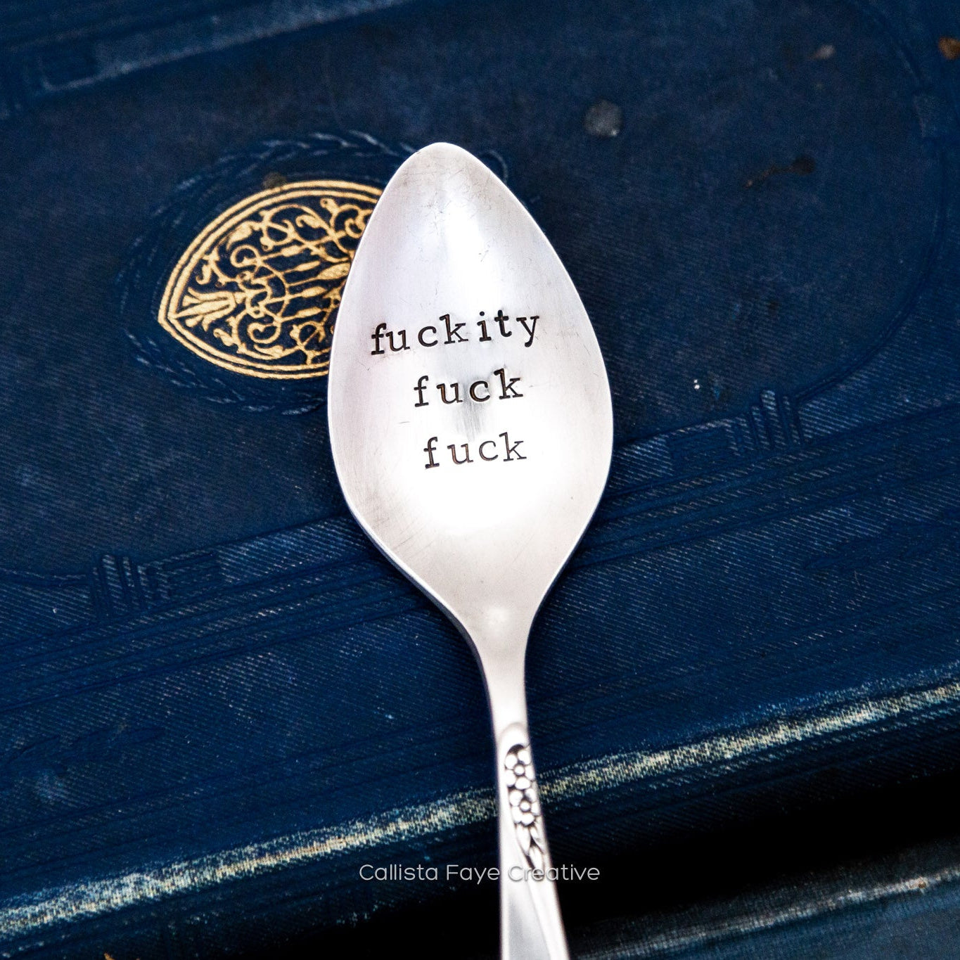 Fuckity Fuck Fuck, Hand Stamped Vintage Spoon Spoons callistafaye   