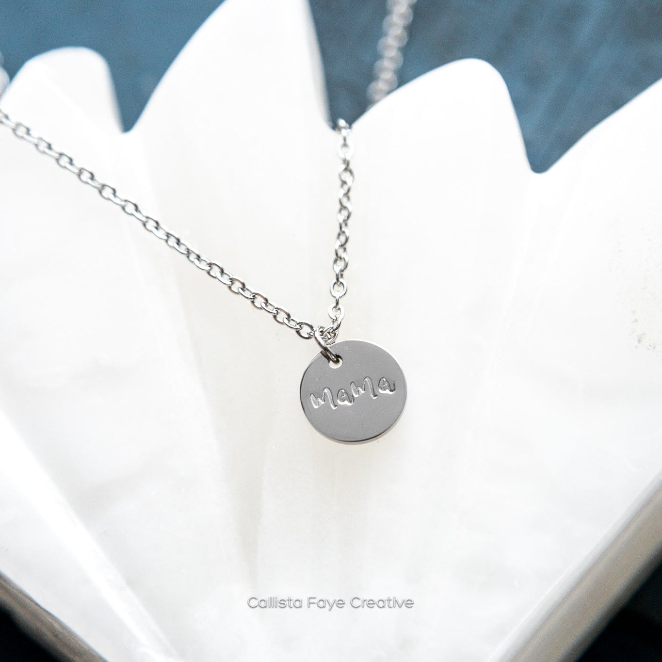 Mama, Hand Stamped Coin Necklace Necklaces callistafaye   