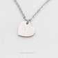 Custom Initial Petite Heart Pendant, Hand Stamped Heart Necklace, Personalized Necklaces callistafaye Silver  