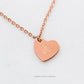 Custom Initial Petite Heart Pendant, Hand Stamped Heart Necklace, Personalized Necklaces callistafaye Rose Gold  