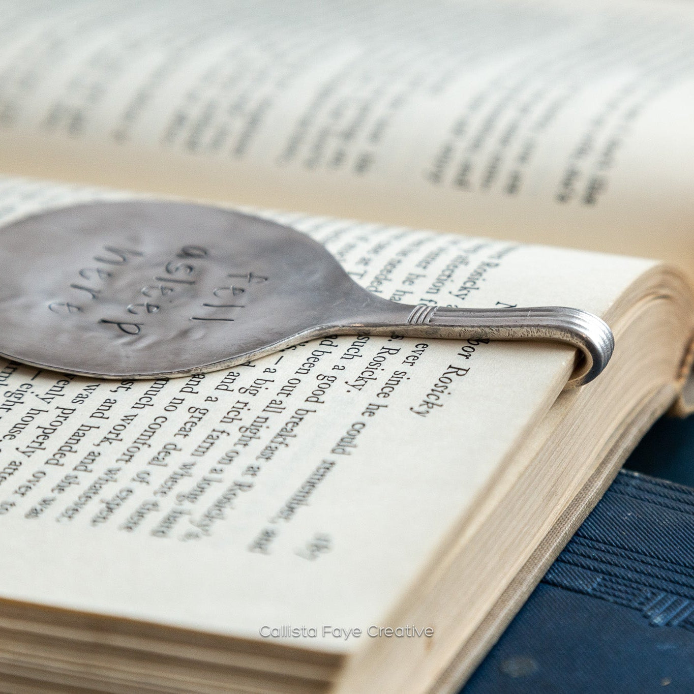 Drink Tea, Read Books, Be Happy, Vintage Spoon Bookmark Bookmarks callistafaye   