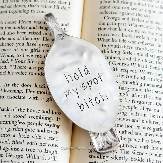 Hold My Spot Bitch, Vintage Spoon Bookmark Bookmarks callistafaye   