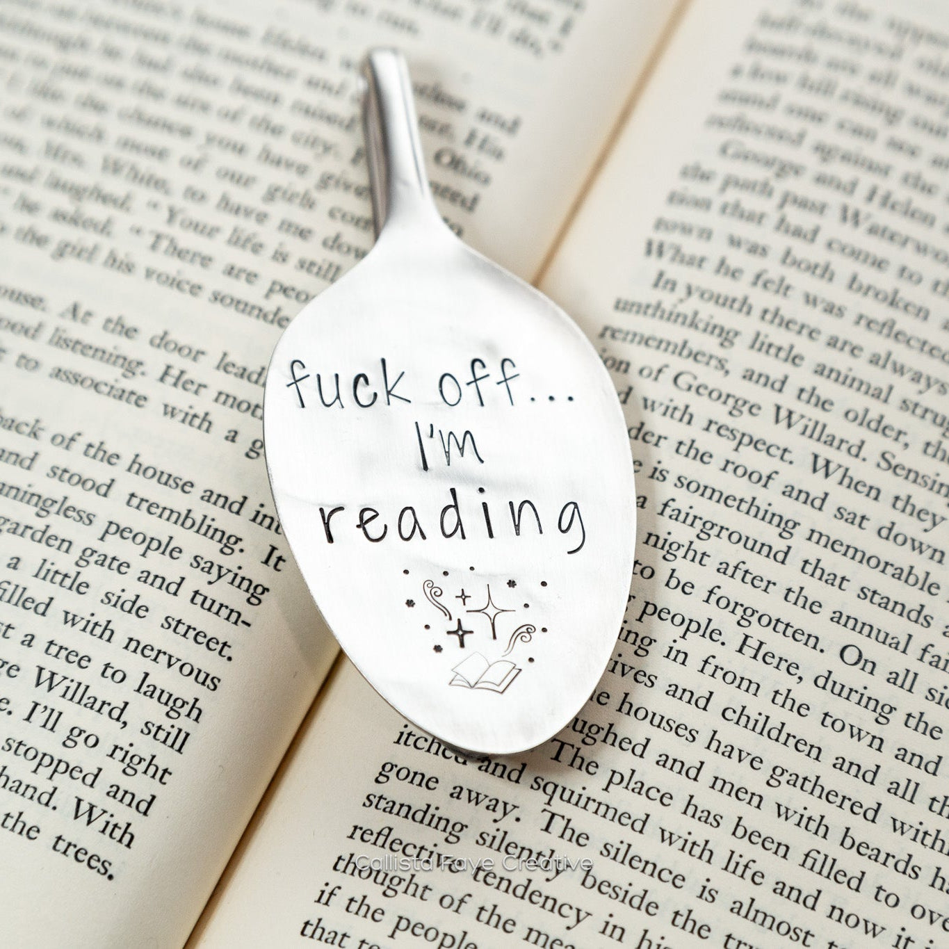 Fuck Off I'm Reading (magic), Vintage Spoon Bookmark Bookmarks callistafaye   
