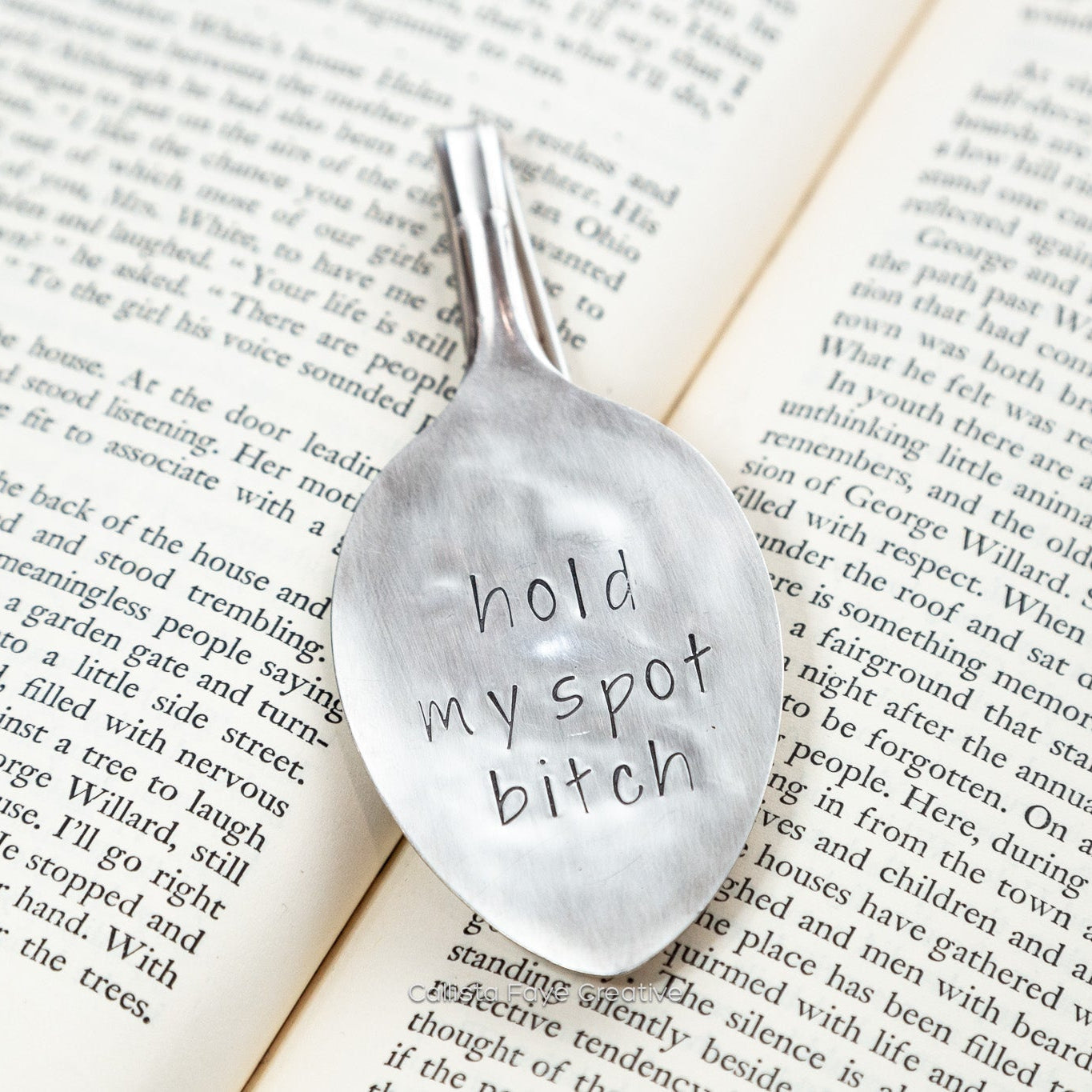 Hold My Spot Bitch, Vintage Spoon Bookmark Bookmarks callistafaye   
