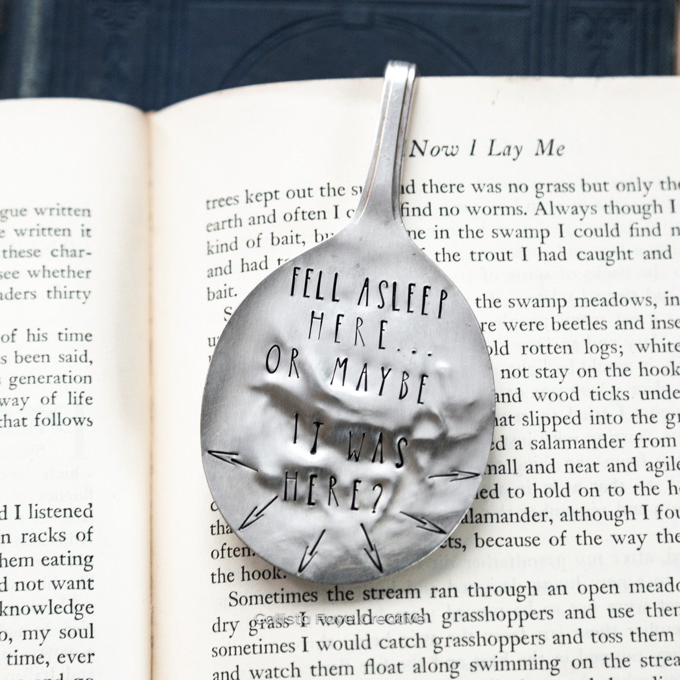 Fell Asleep Here... Or Maybe It Was Here, Vintage Spoon Bookmark Bookmarks callistafaye   