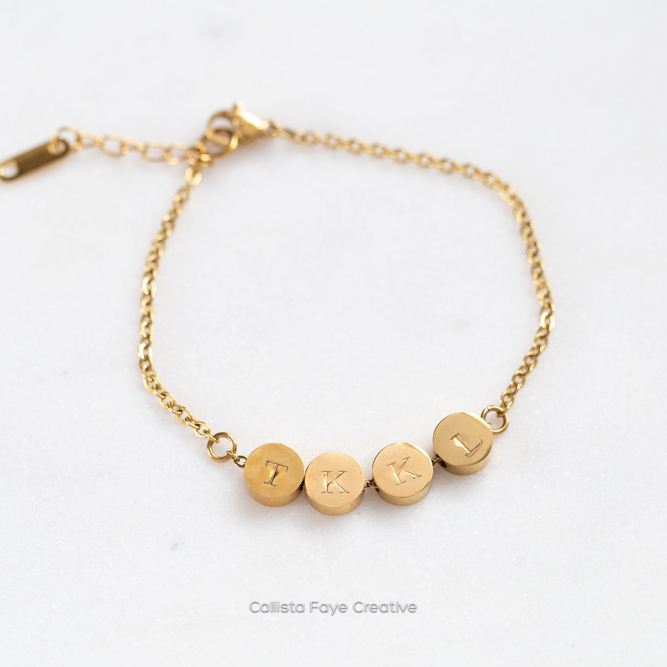 Custom Mini Coin Bead Bracelet, Personalized Necklaces callistafaye   