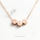 Custom Initial, Birth Flower Mini Coin Bead Necklace, Personalized Necklaces callistafaye 3 Beads Rose Gold 