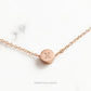 Custom Initial / Birth Flower Mini Coin BEAD Necklace, Personalized Necklaces callistafaye 1 Bead Rose Gold 